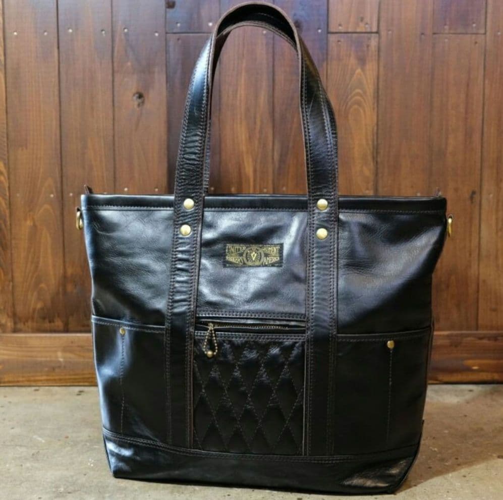 ウエストライドパデッドトートバッグキルテイングパッド ホースハイド ショルダー付 WESTRIDE ウエストライド【PADDED BRIEF BAG】パデッドブリーフバッグ