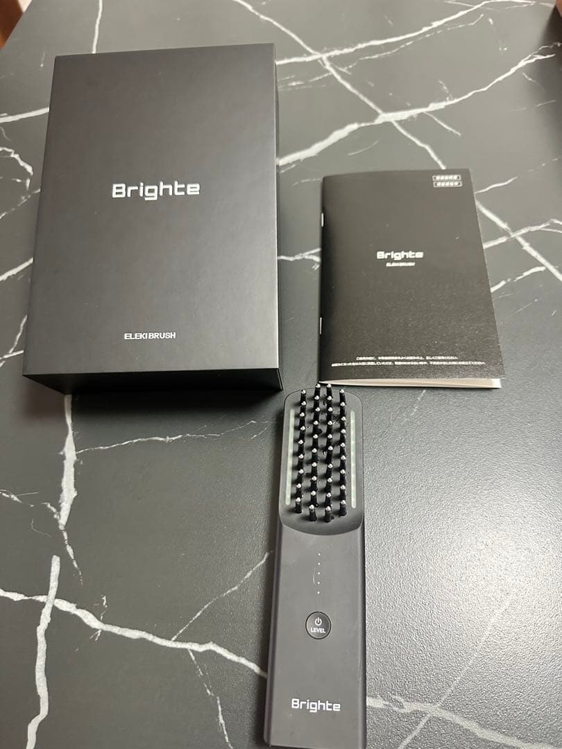 Brighte ELEKI BRUSH ブラック Brighte ELEKI BRUSH Brush Type Facial Machine EMS RF Red Blue LED