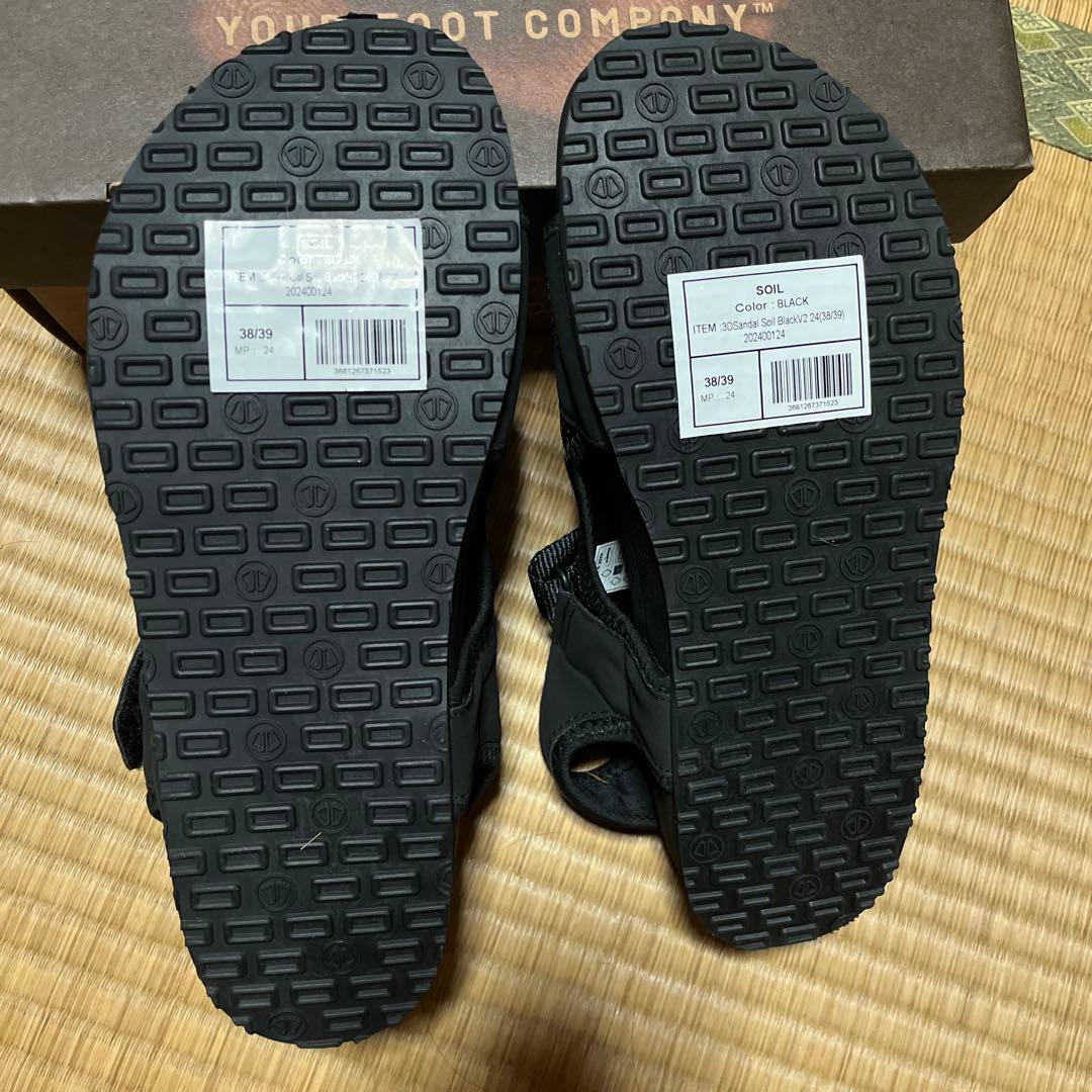 SIDAS シダス 3D SANDAL SOIL BLACK 24.0cm