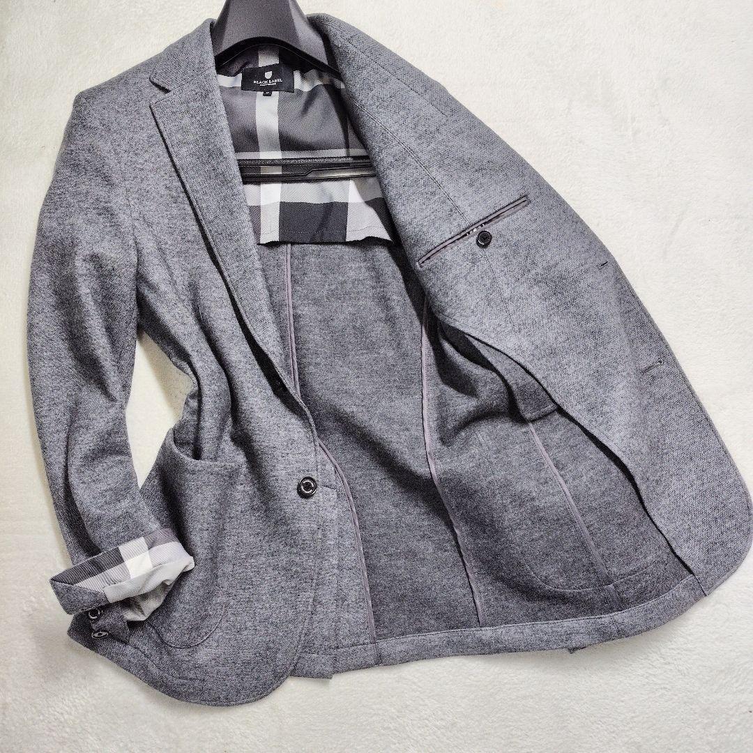 極美品　ブラックレーベルクレストブリッジ　メガチェック　テーラードジャケット グレンチェックウールジャージージャケット（ジャケット）｜BLACK