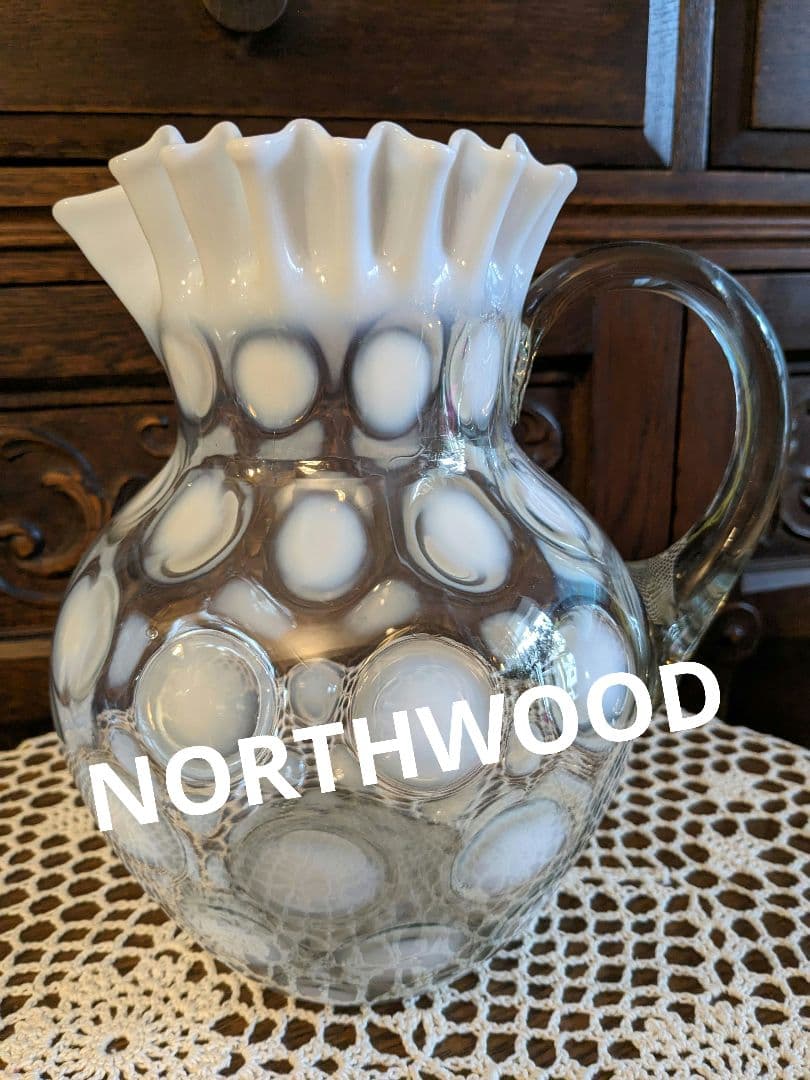 ピッチャー　水差し　花瓶　　アンティーク　ノースウッド　フェントン　美品 172231684.jpg?cmsp_timestamp=