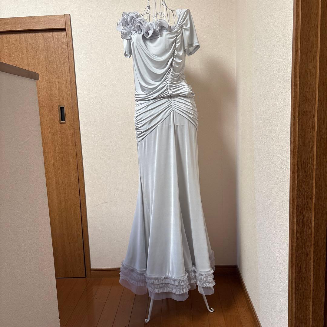 Chacott(社交ダンス)ダンススポーツ セットアップドレス ライトグレー