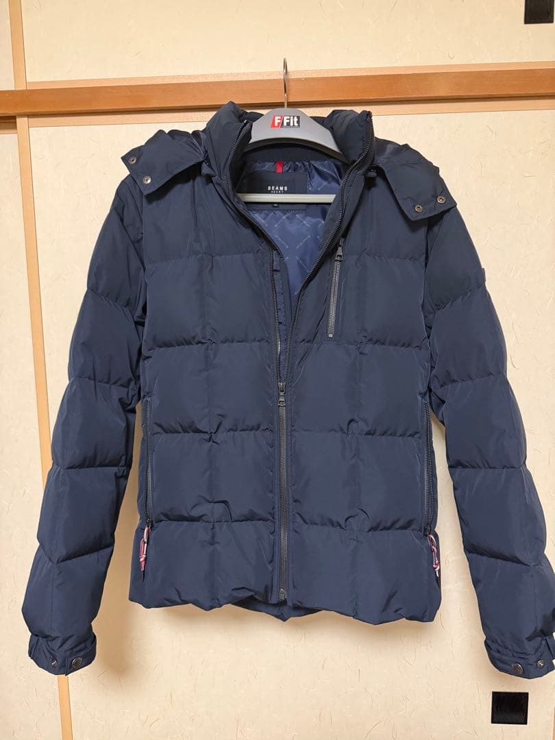 ビームスハート　キルトダウンジャケット　XLサイズ　ネイビー　フード付き 42180070413_C_2.jpg