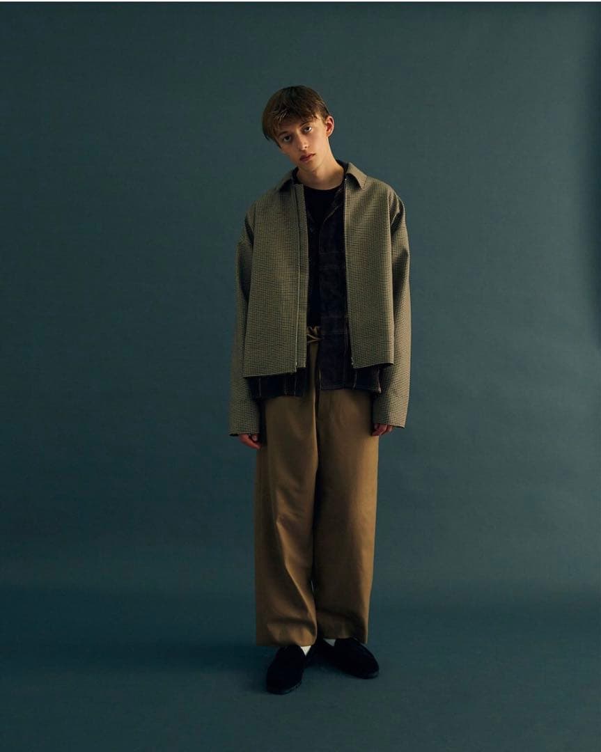 YOKE PLAID WOOL CUT-OFF DRIZZLER JACKET - メルカリ