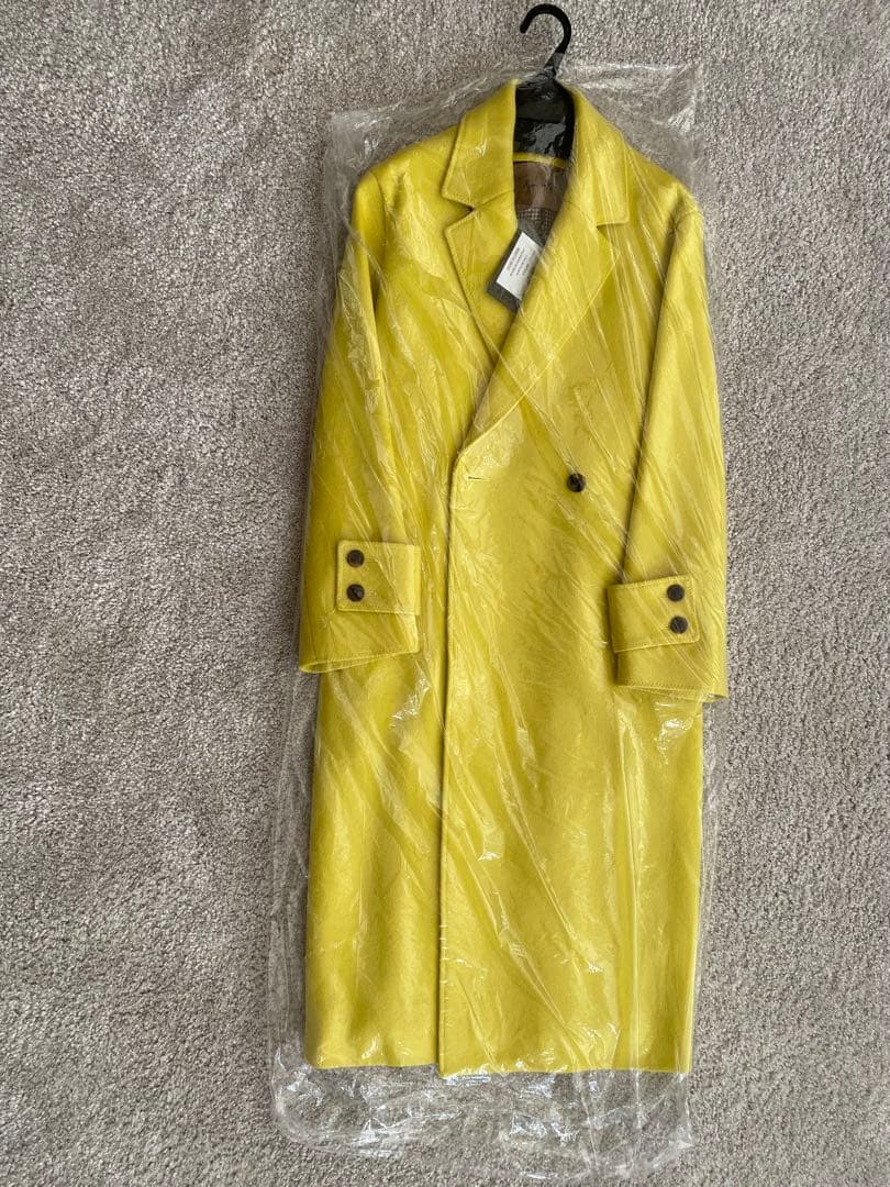 イエローダブルブレストチェスターコート 大人の風格 ダブルチェスターコート | オーダースーツは完全国内縫製の
