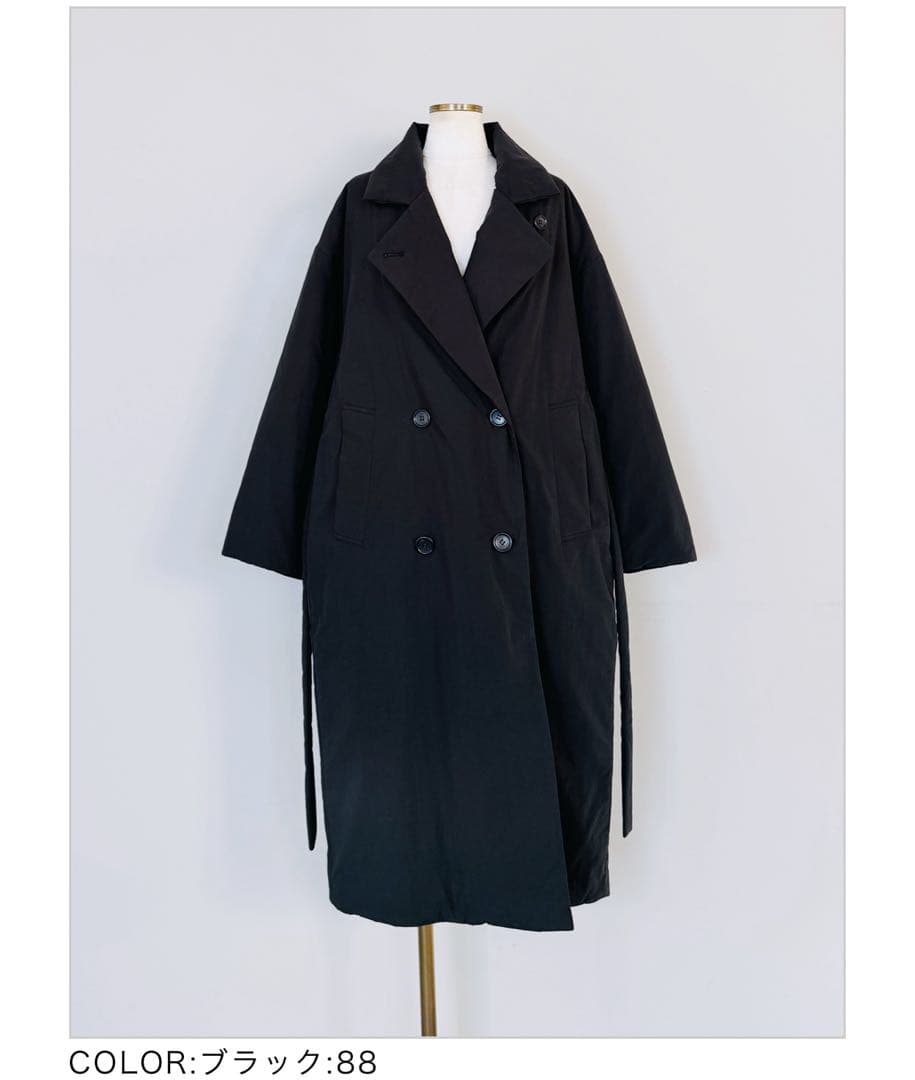 SELECT中綿テーラードロングコート　ブラック　chouchou SELECT中綿テーラードロングコート ブラック chouchou - メルカリ