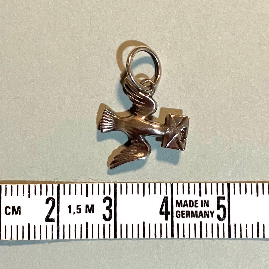 agete アガット シルバー チャーム ネックレス 鳩 バード レター 手紙