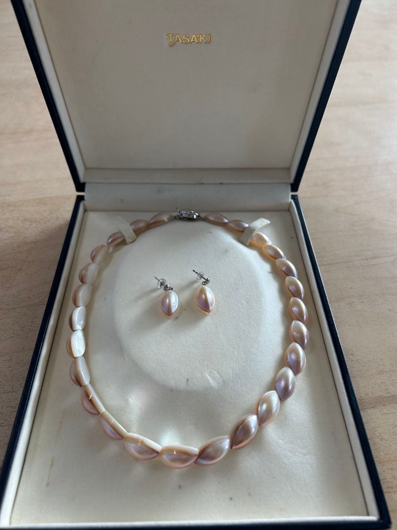 タサキTasaki マベパールネックレス ピアスwg18セット - メルカリ