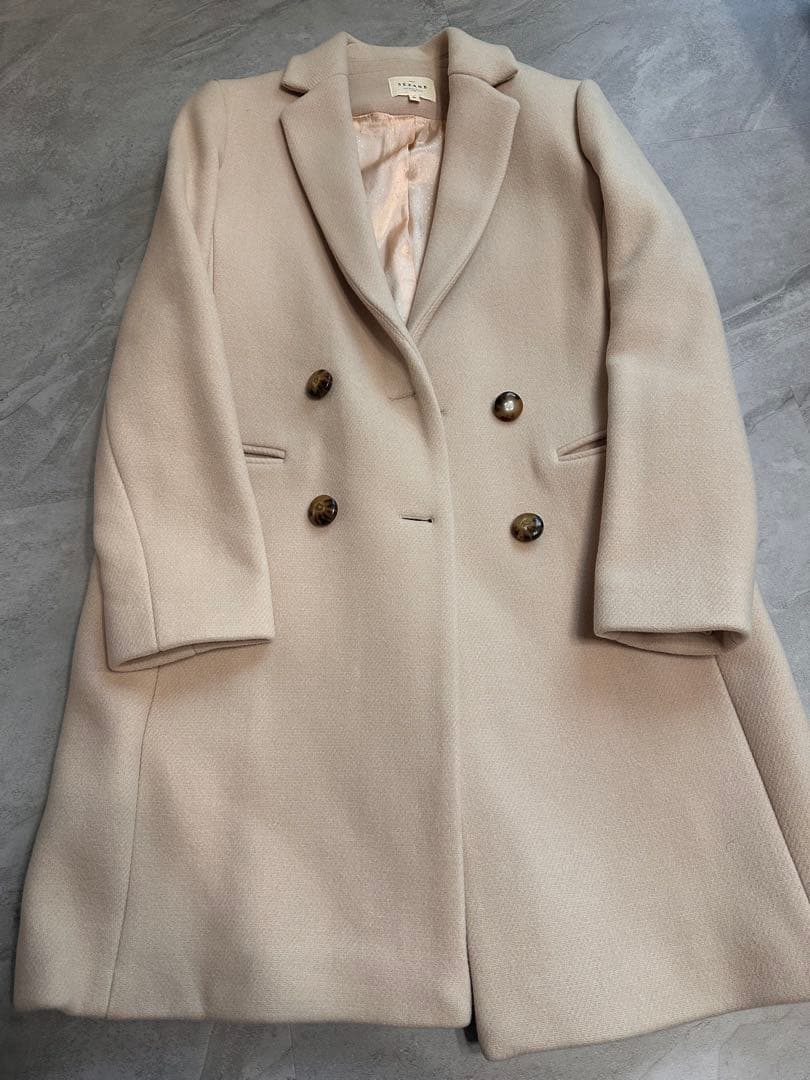 sezane SÉZANE ベージュ ダブルブレスト チェスターコート 36 2026年最新】Sezaneコートの人気アイテム - メルカリ