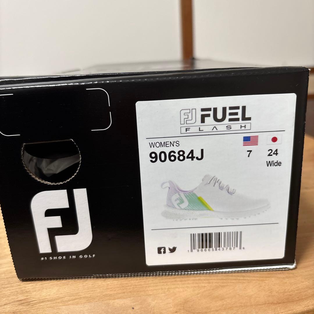 FJ Fuel Women ゴルフシューズ 24.0cm ホワイト/グリーン