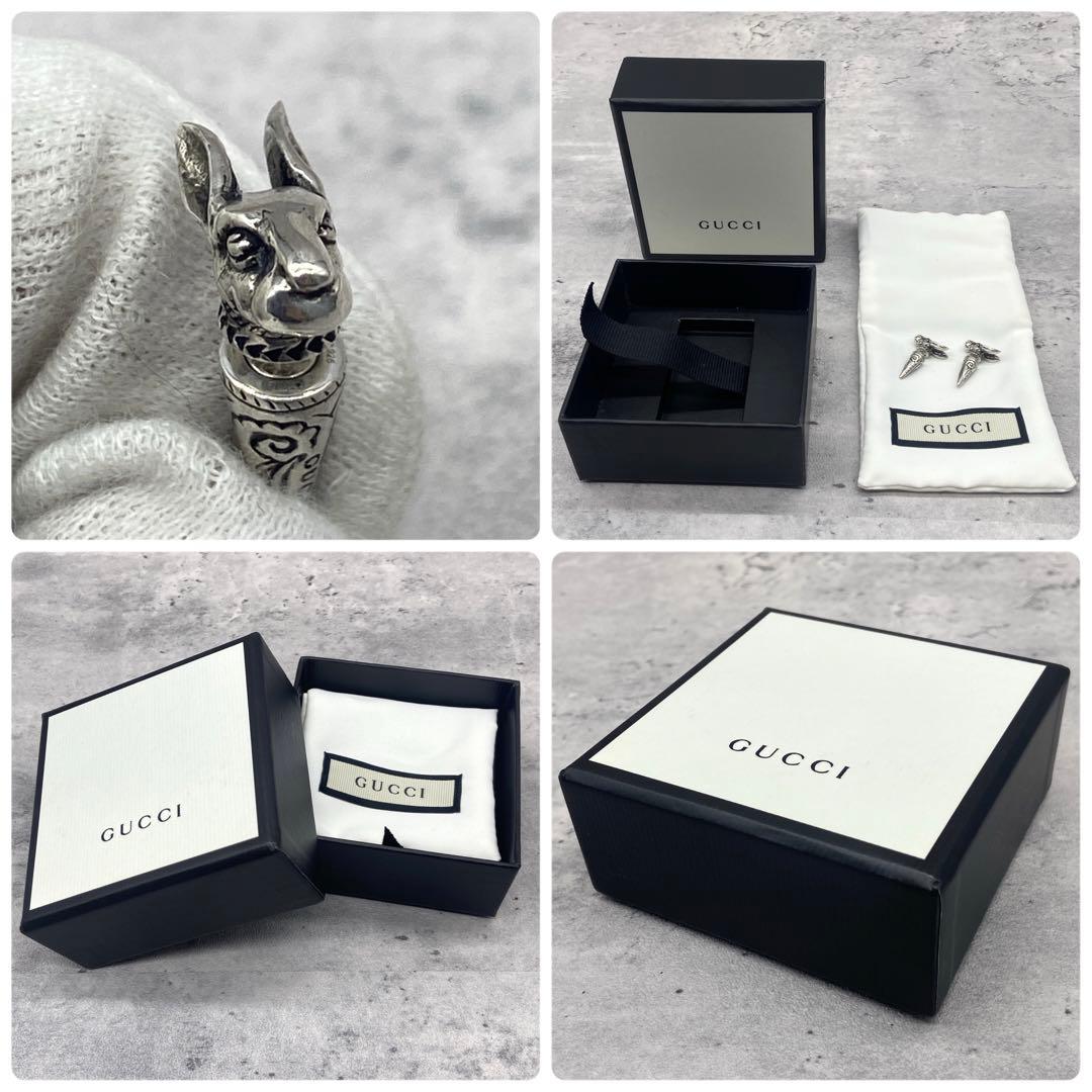 希少】 GUCCI グッチ ピアス アンガーフォレスト ラビット シルバー