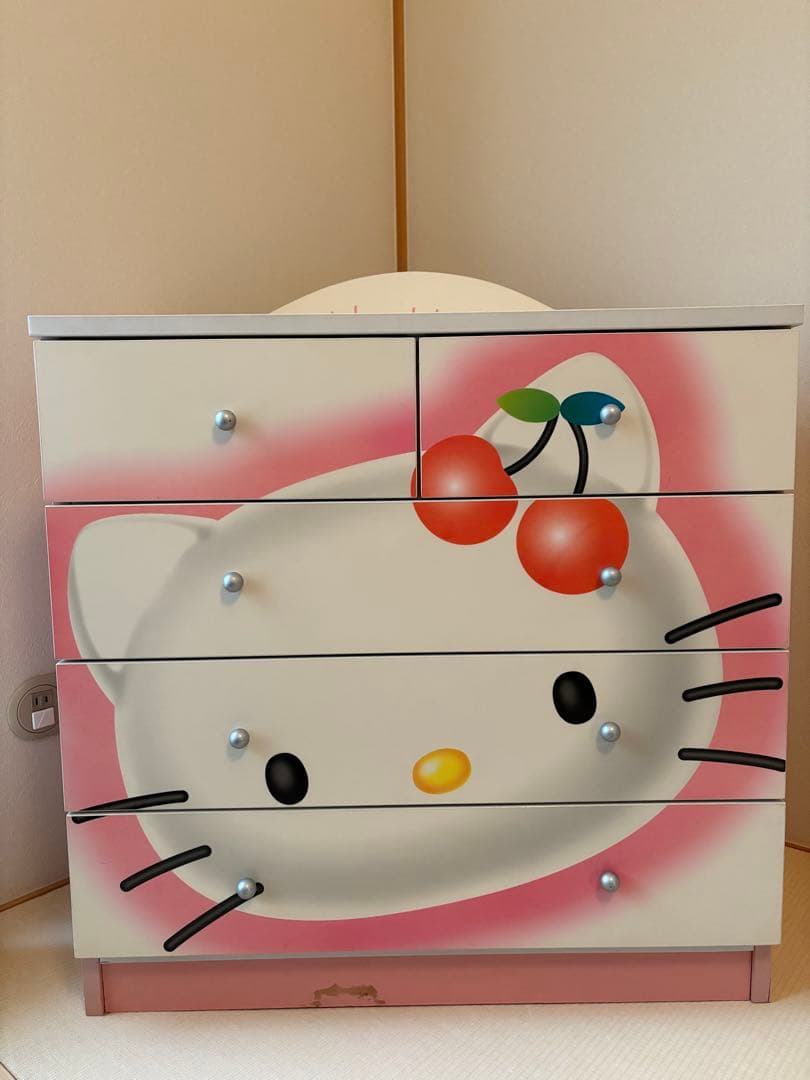 ハローキティ　木製タンス 楽天市場】キャラクターチェスト ハローキティ | 完成品 日本製 木製