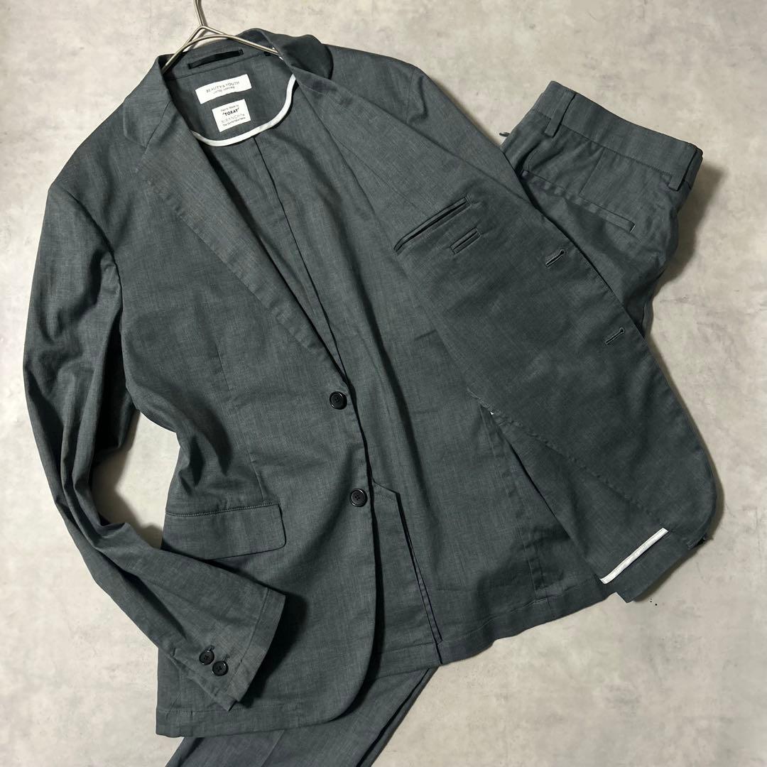 ビューティーアンドユース イージースーツ　セットアップ 洗える リネン混 トーレ アウトレットのメンズのスーツ / セットアップ（グレー）の商品一覧