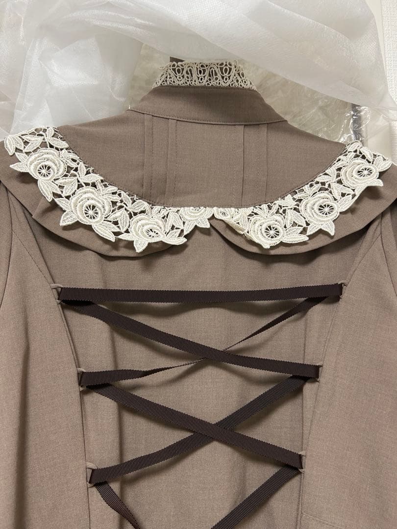 イノセントワールド バラレースフリルワンピース モカ Mサイズ