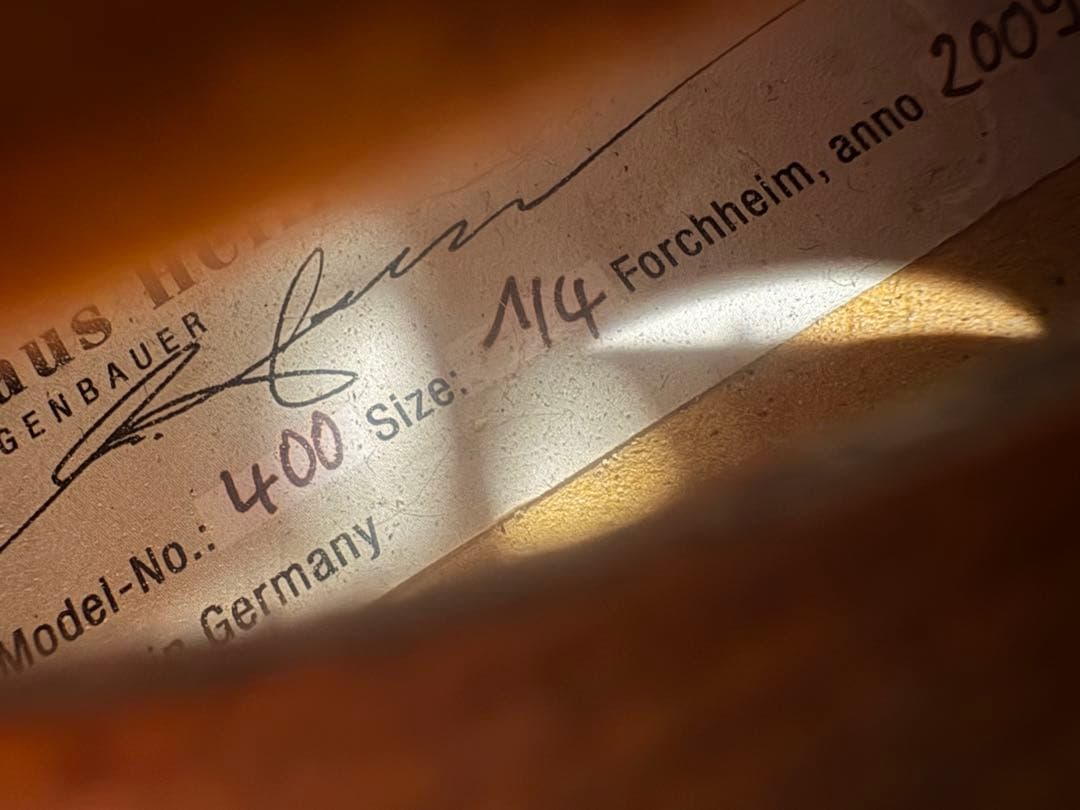 Klaus Heffler No.400 1/4 バイオリン ドイツ製 子ども用