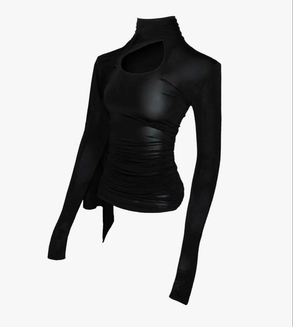 トップス theredthread S asymmetric drape tops THEREDTHREAD / ザレッドスレッド】S asymmetric drape tops