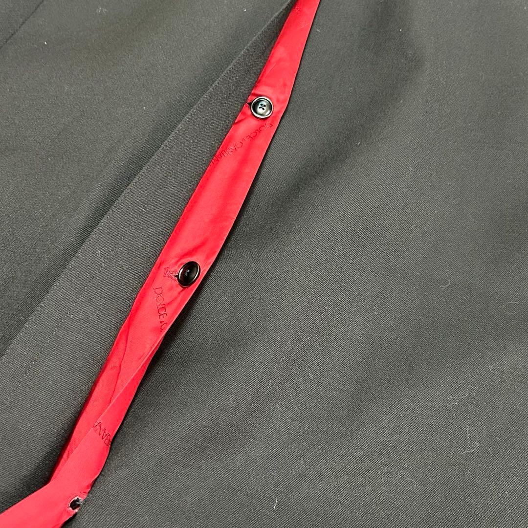 美品 ドルガバ 丈120cm超 ロングチェスターコート ウール ネイビー