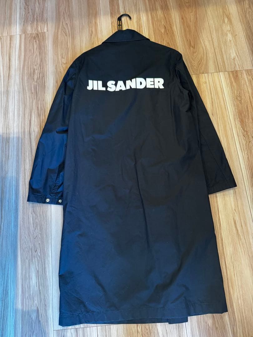 JIL SANDER ブラック コート（ほぼ未使用 JIL SANDER◇ステンカラーコート/44/レーヨン/BLK/無地/JSMP471131