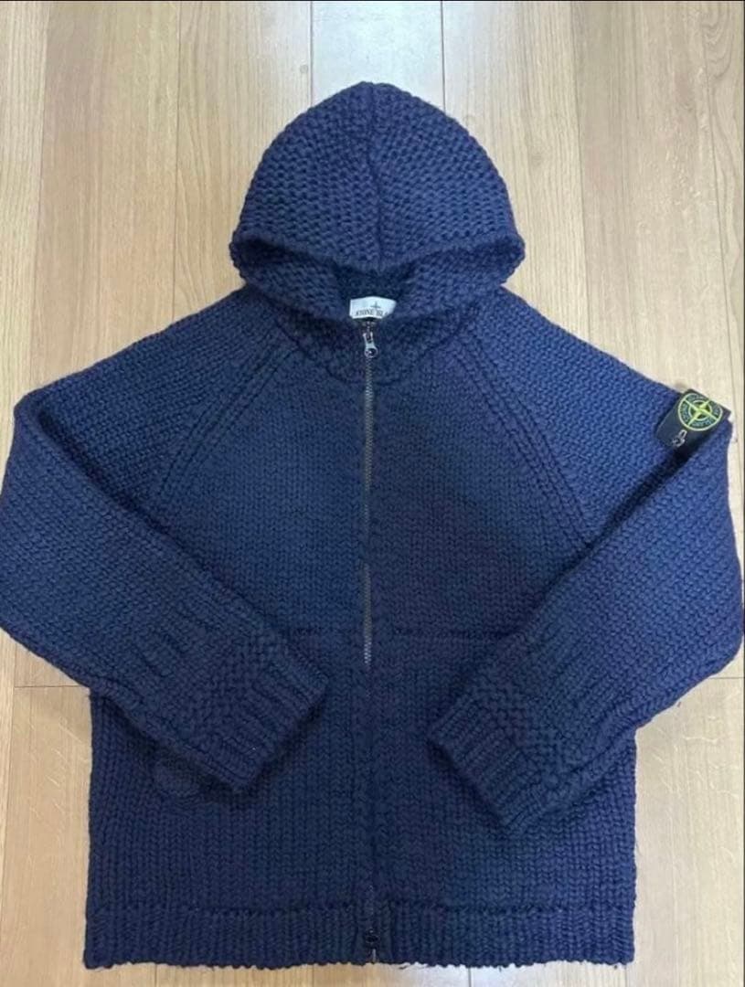 Stone  ローゲージ wool zip parka 22aw STONE ISLAND Ghost Logo-Appliquéd Padded Virgin Wool-Blend Flannel