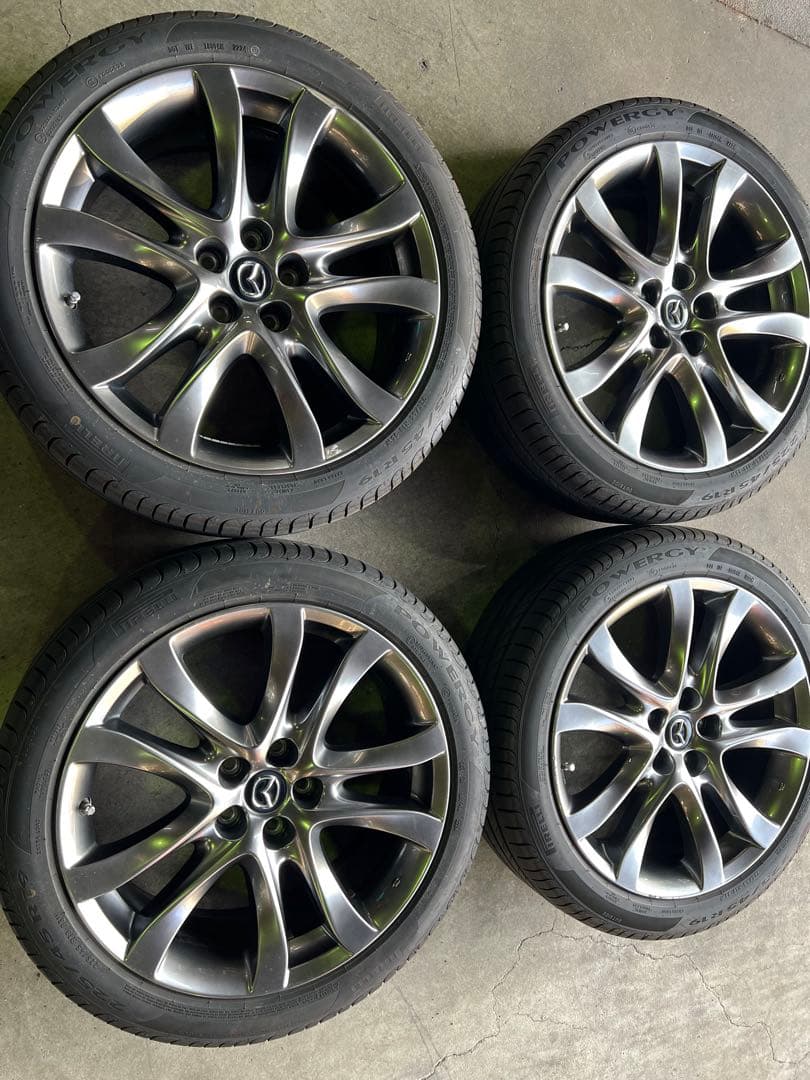 アテンザワゴン 純正 19インチ タイヤホイールセット アテンザ MAZDA マツダ 純正 19インチ 7.5J+45 ブリヂストン トランザ