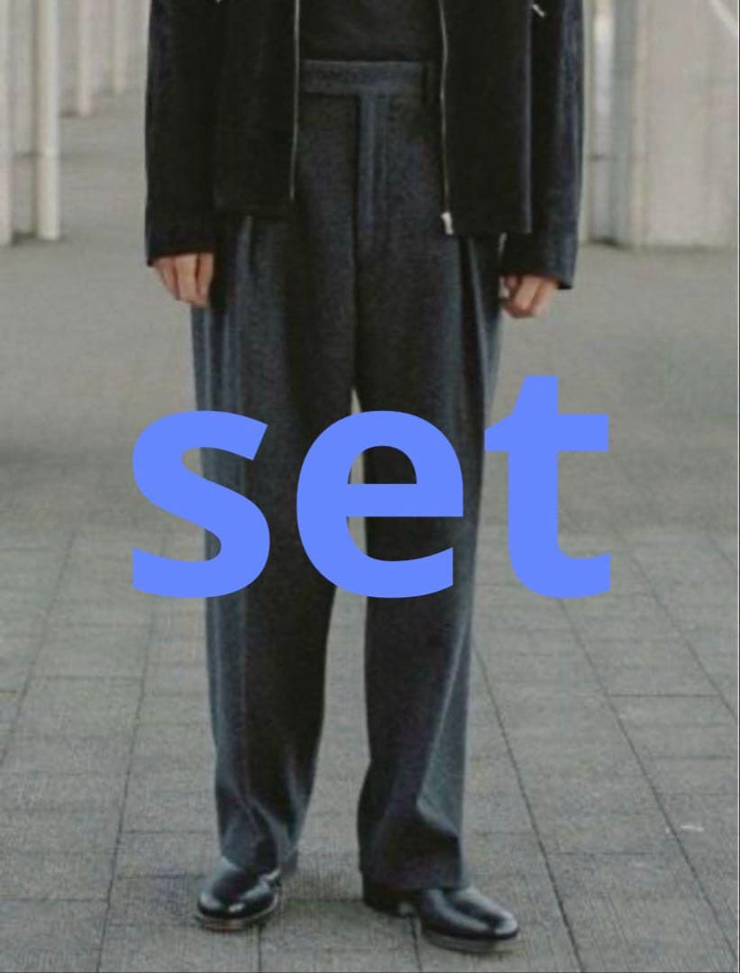 LIDNM WOOL FLEECE TUCK PANTS L リドム　α LIDNM（リドム）の「WOOL FLEECE TUCK PANTS（スラックス）」 - WEAR