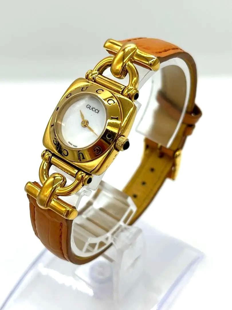 【稼働品】GUCCI 腕時計 6300L 新品電池交換 ホースビット ゴールド 楽天市場】【電池交換済み】GUCCI グッチ ホースビット 6300L クオーツ