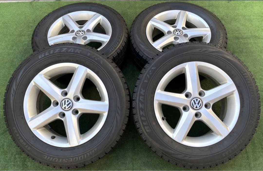 VW ゴルフ7純正 15インチ ホイール＆VRX 195/65R15 4本セット - メルカリ