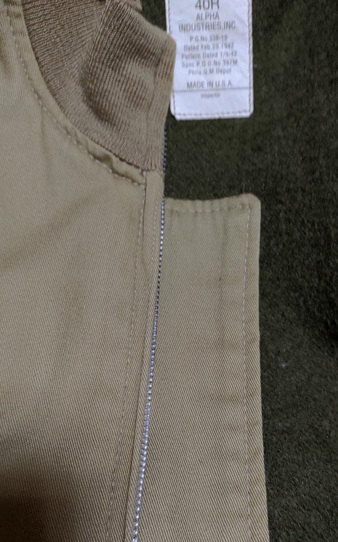 ALPHA♦️タンカースジャケット カーキ40R 米国製 アルファ古着 - メルカリ