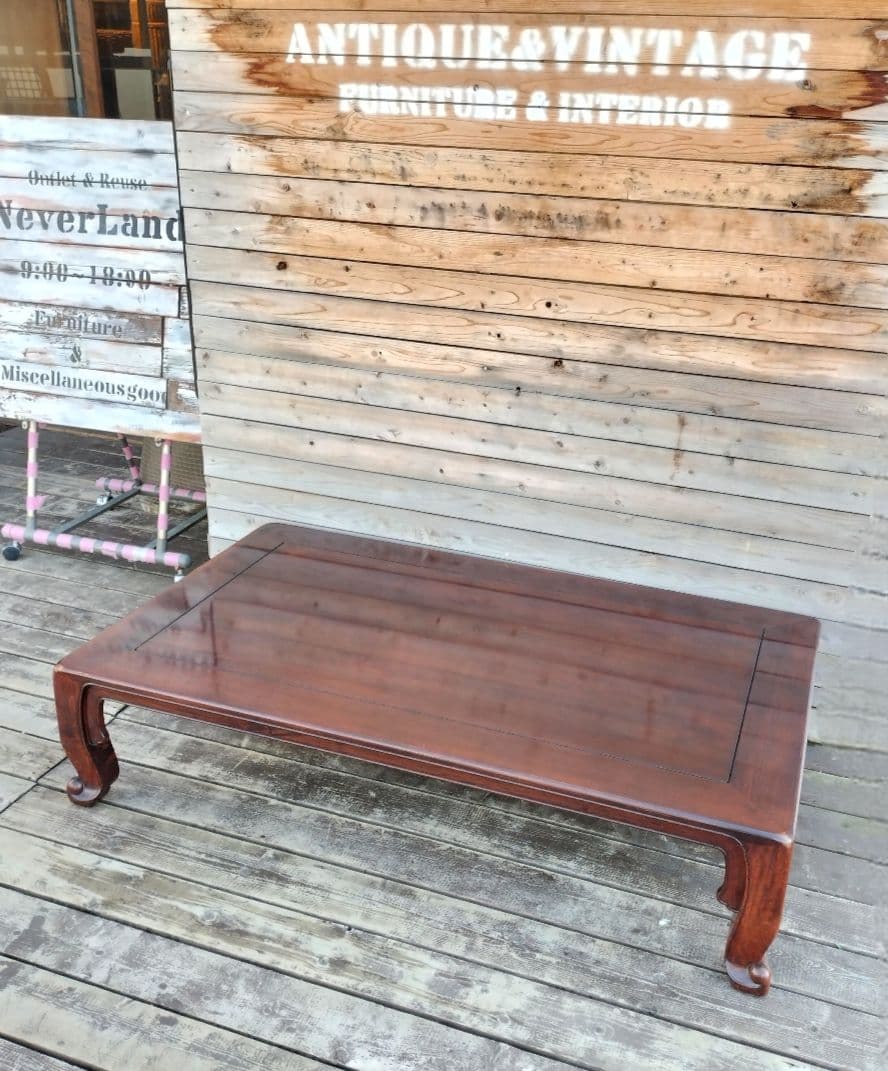 M♦ばんばん送料込　漆塗り　紫檀(シタン)　無垢材　唐木　座卓 楽天市場】【中古】 座卓 唐木指物 紫檀 シタン 無垢材 漆塗り ロー