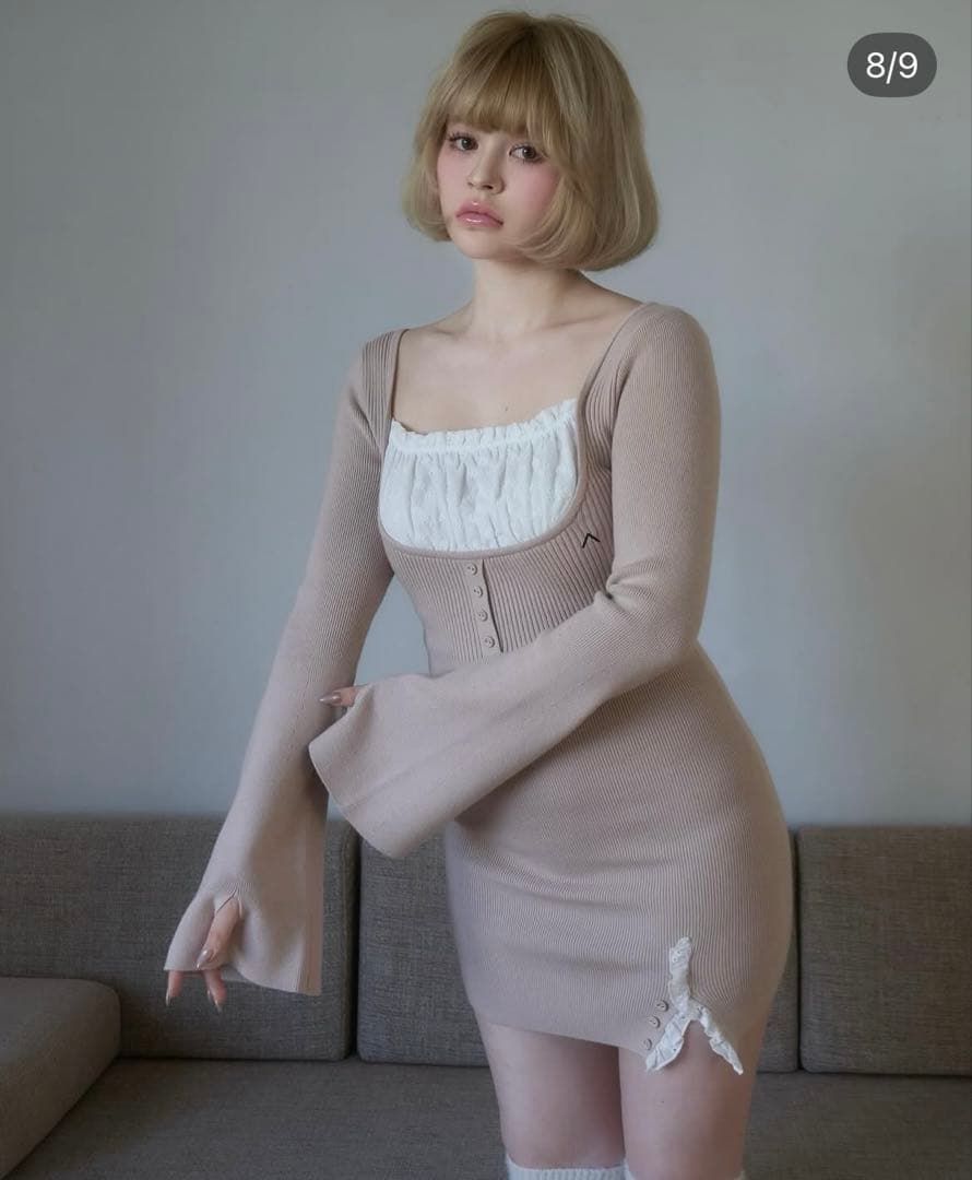 ワンピース ANDMARY Poppy lace mini dress andmary Poppy lace mini dress ワンピース - メルカリ