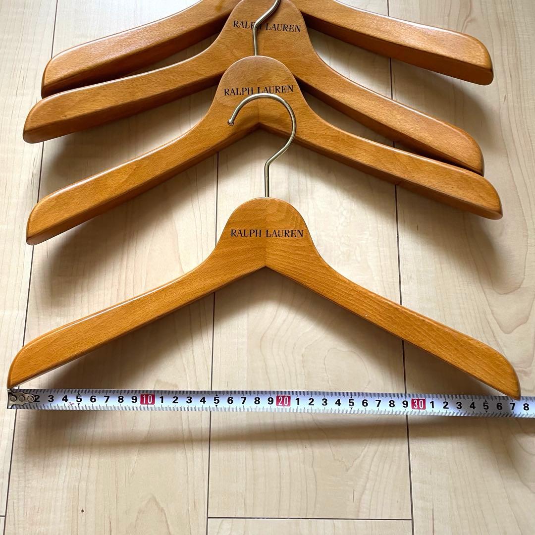 非売品】ラルフローレン 木製ハンガー 4本セット レディース Jr