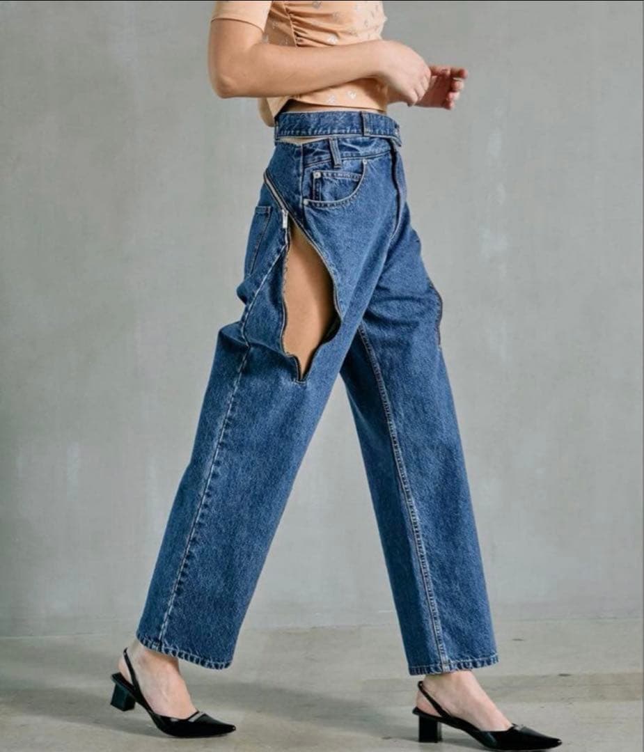 ロングファスナーデニム/Long Zipper Jeans ロングファスナーデニム/Long Zipper Jeans - メルカリ