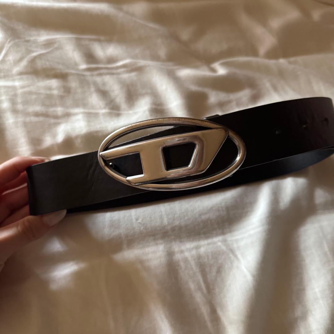 DIESEL レディース ロゴ ベルト DIESEL（ディーゼル） ベルト B-1dr W X08727 PR666 レディース Dロゴ