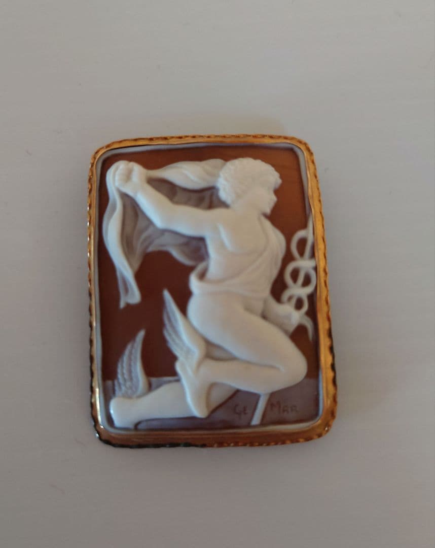 18KYG シェル カメオ ブローチ＆ ペンダントトップ　アリカ 楽天市場】Saverio Scala作 シェルカメオ K18 ペンダントトップ