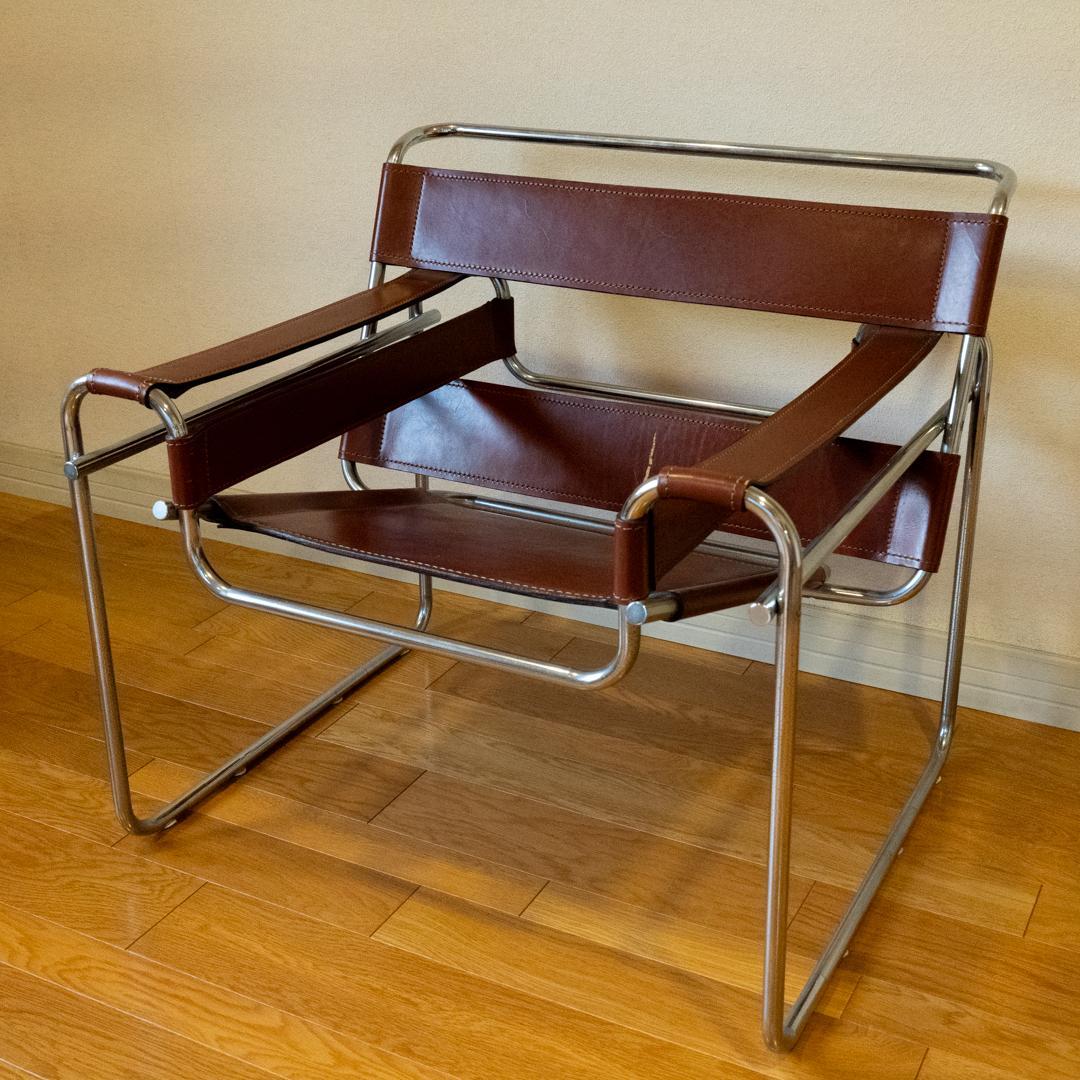 ワシリーチェア（リプロダクト） 希少ブラウンレザー仕様 ①｜送料無料 ワシリーチェア