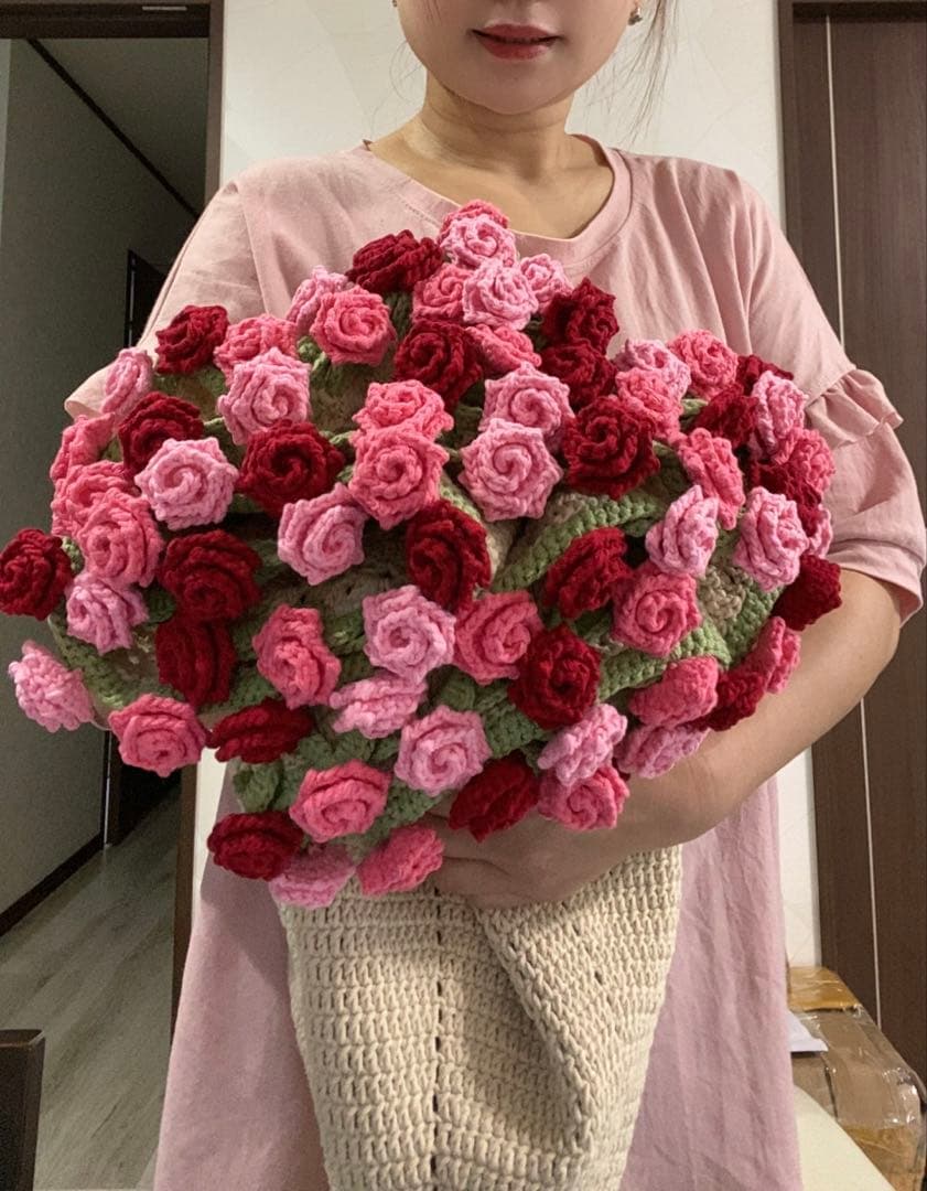 バラの花束ブランケット直径103cm，72本の大きなバラ，ストール バラの花束ブランケット直径103cm，72本の大きなバラ，ストール