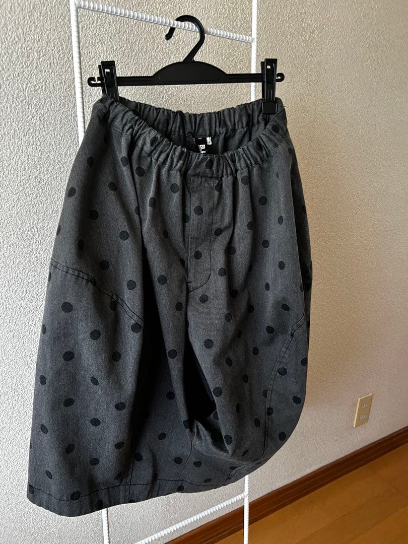 BLACK COMME des GARCONSのドット柄 コクーンパンツ XS コムコム コムデギャルソンCOMME des GARCONS リネンドットプリント