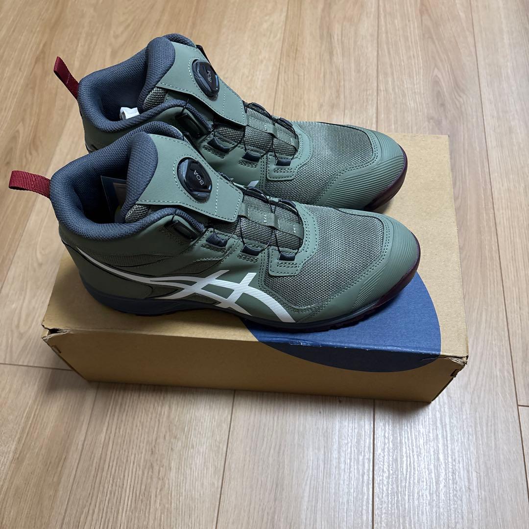 アシックス 安全靴 ウィンジョブ CP214 グリーン×ホワイト27.5cm ASICS（アシックス） 安全靴 ウィンジョブ CP214 BOA ライケングリーン