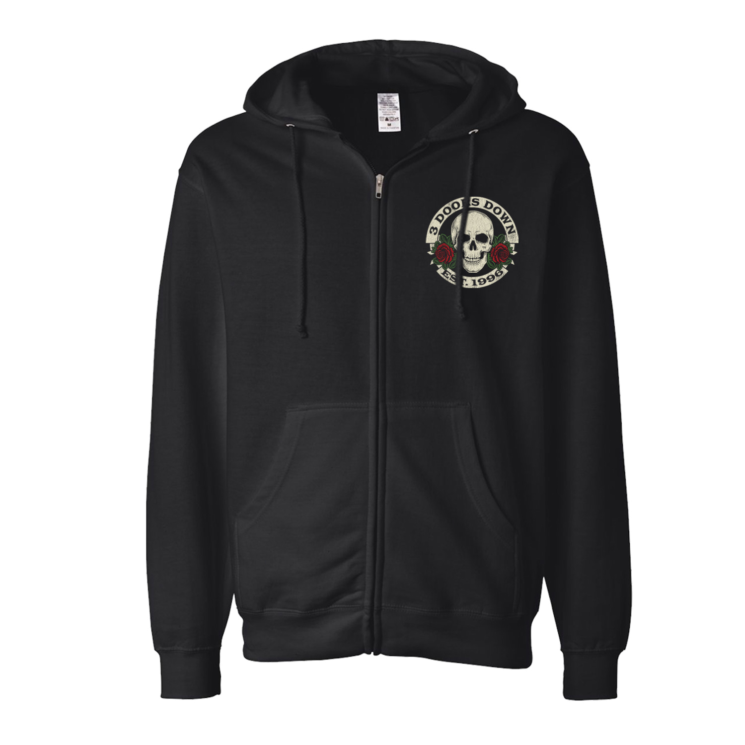 Skull and Roses Zip Hoodie | Shop the 3 Doors Down Official Store
