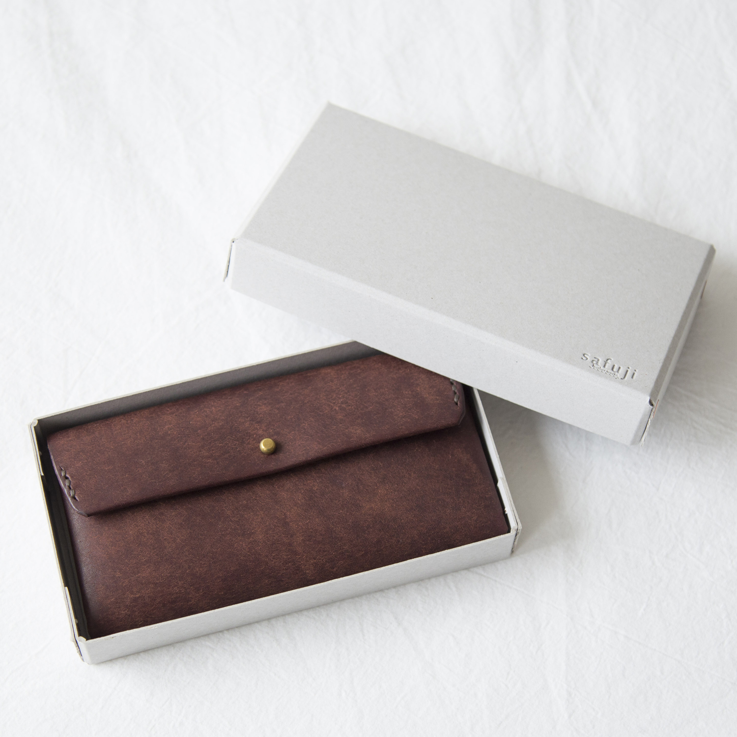 SAFUJI/ミニ長財布 ホック -【当店限定】お札、カード、小銭が一目で
