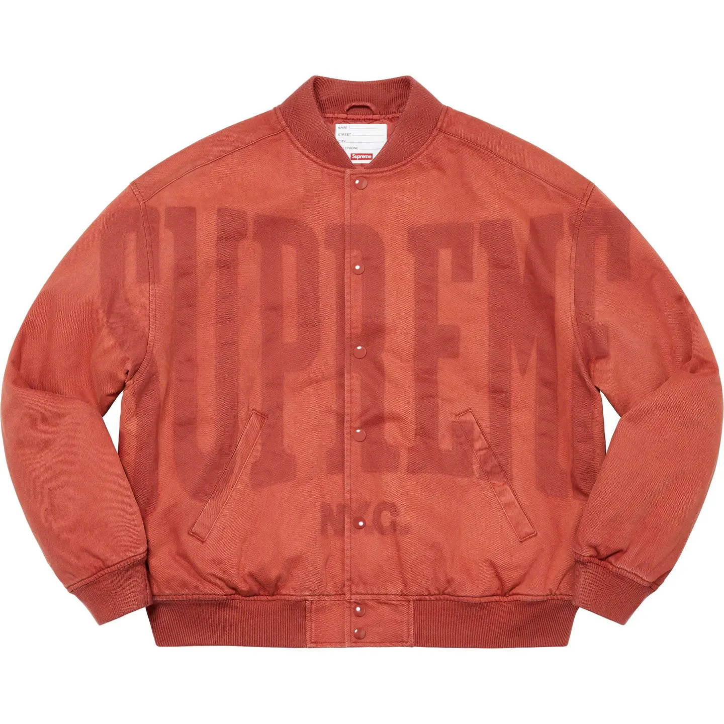 Washed Knockout Denim Varsity Jacket | Supreme 23ss
